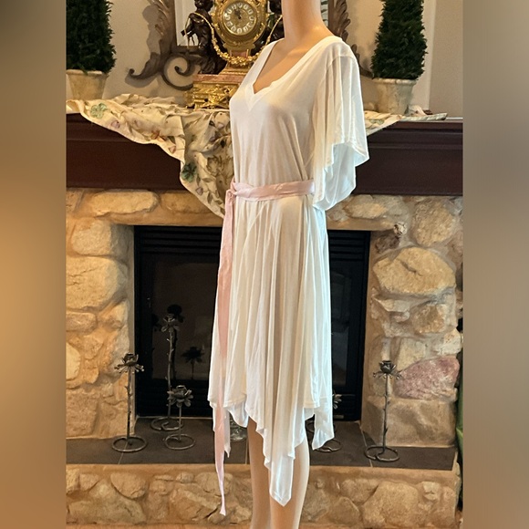 NWT $78 Free People Beach white asymmetrical dress M - Picture 3 of 6